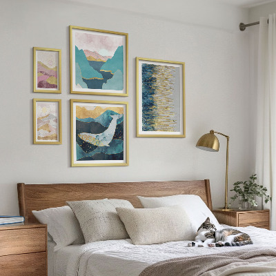 Framed photo set Abstract mountains modern sea
