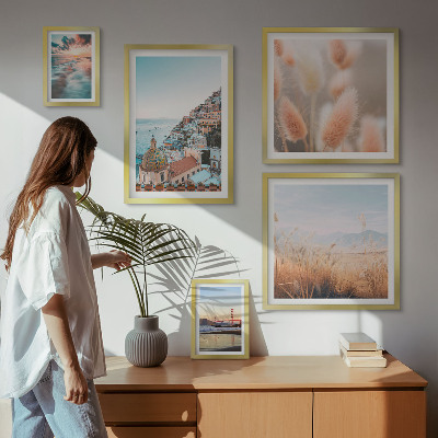 Set of 5 wall art pieces Coastal landscapes nature