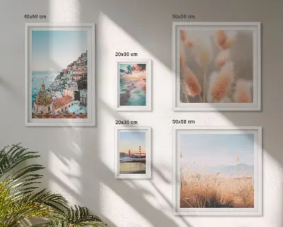 Set of 5 coastal landscape wall art pieces nature themed wall decor