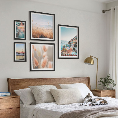 Set of 5 wall art pieces Coastal landscapes nature