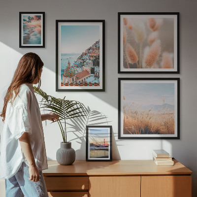 Set of 5 wall art pieces Coastal landscapes nature
