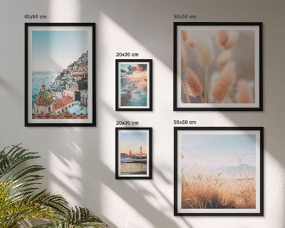 Set of 5 wall art pieces Coastal landscapes nature