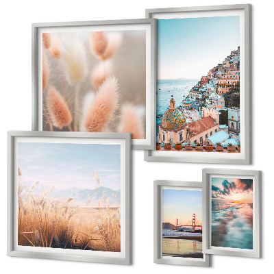 Set of 5 wall art pieces Coastal landscapes nature