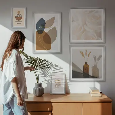 Boho plant gallery wall decorations boho plant gallery wall set