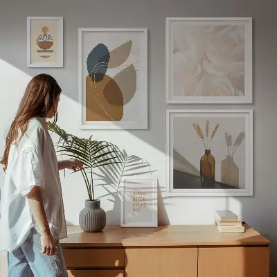 Boho plant gallery wall decorations boho plant gallery wall set