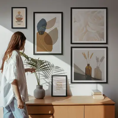 Boho plant gallery wall decorations boho plant gallery wall set