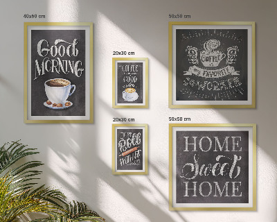 Set of 5 wall art pieces Rustic coffee inspirations
