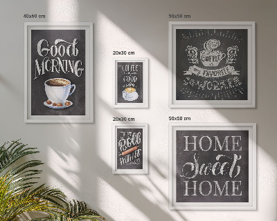 Set of 5 wall art pieces Rustic coffee inspirations