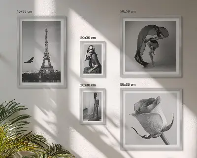 Gallery wall stylish black and white Paris photography