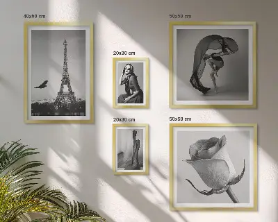 Gallery wall stylish black and white Paris photography