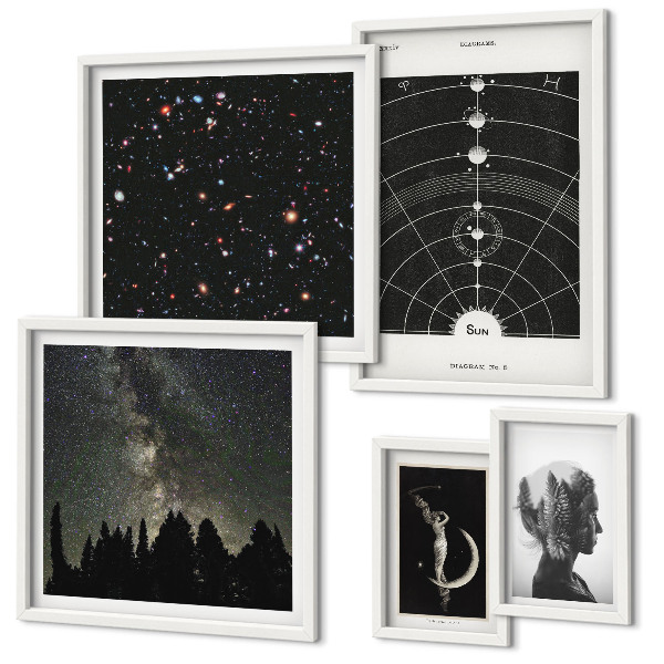 Framed photo set Cosmic inspirations of the galaxy