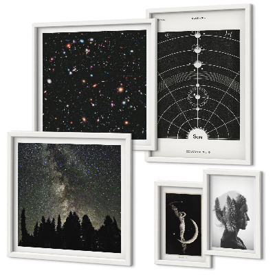 Framed photo set Cosmic inspirations of the galaxy