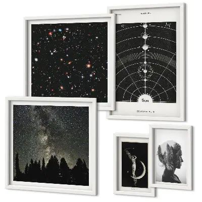 Cosmic Inspirations of the Galaxy framed photo set