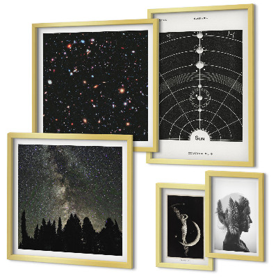 Framed photo set Cosmic inspirations of the galaxy