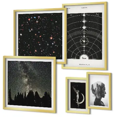 Cosmic Inspirations of the Galaxy framed photo set
