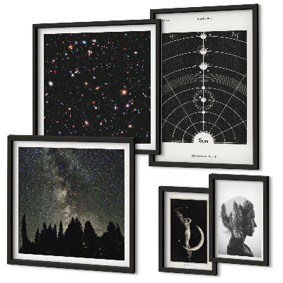 Framed photo set Cosmic inspirations of the galaxy