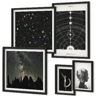 Cosmic Inspirations of the Galaxy framed photo set