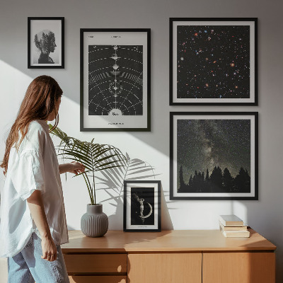 Framed photo set Cosmic inspirations of the galaxy