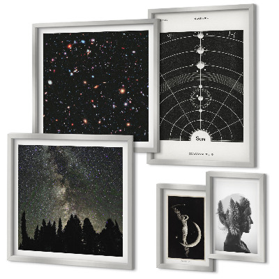 Framed photo set Cosmic inspirations of the galaxy