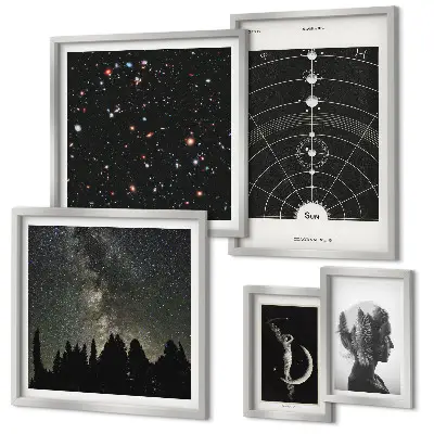 Cosmic Inspirations of the Galaxy framed photo set
