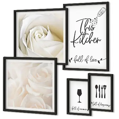 Gallery wall art stylish botanical kitchen decor