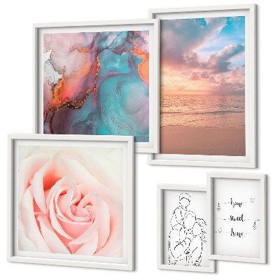 Framed photo set Romantic seascapes