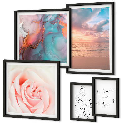 Framed photo set Romantic seascapes