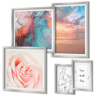 Framed photo set Romantic seascapes