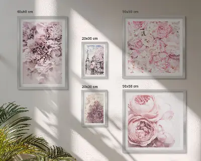 Vintage floral arrangements wall art set of 5 pieces