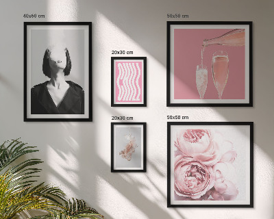 Framed photo set Chill Wine Woman Smoke