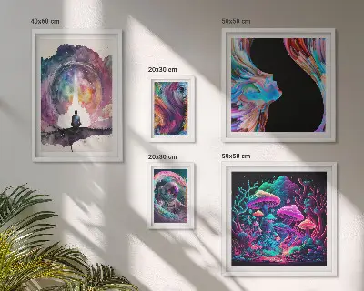 Cosmic inspirations surrealism gallery wall surrealist cosmic art gallery wall collection