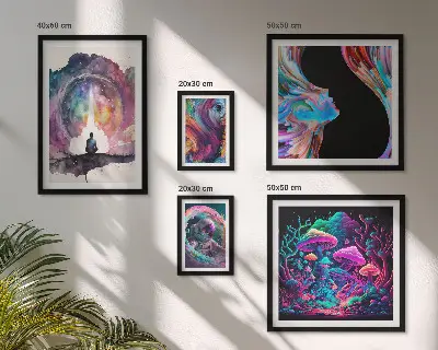Cosmic inspirations surrealism gallery wall surrealist cosmic art gallery wall collection