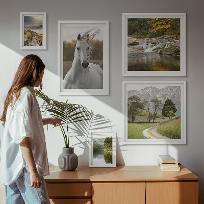 Framed photo set Landscapes Landscapes Horse
