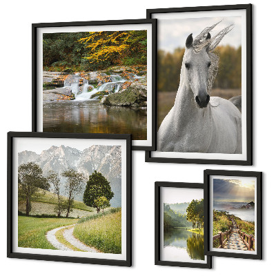 Framed photo set Landscapes Landscapes Horse