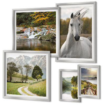 Framed photo set Landscapes Landscapes Horse