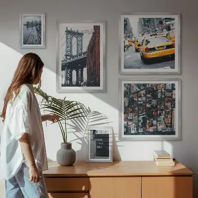 Charming New York wall art set set of 5 pieces