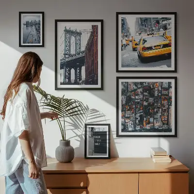 Charming New York wall art set set of 5 pieces
