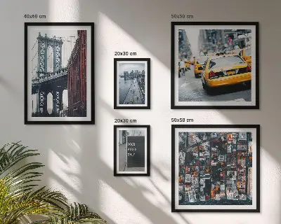 Charming New York wall art set set of 5 pieces