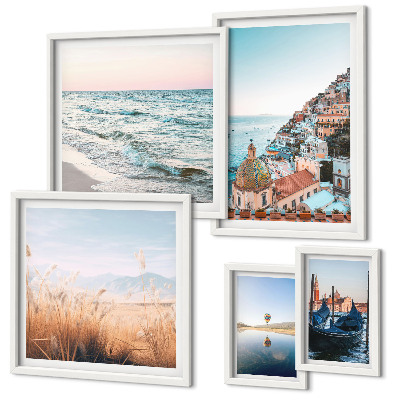 Set of 5 wall art pieces Charming seaside views