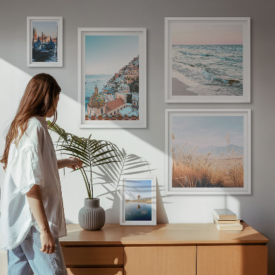 Set of 5 wall art pieces Charming seaside views