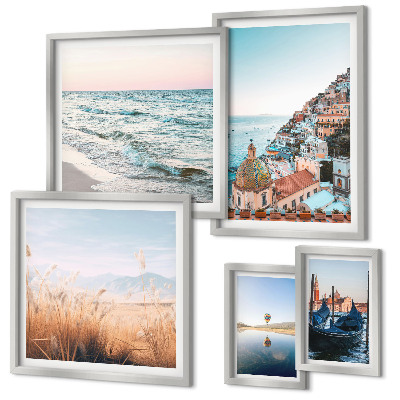 Set of 5 wall art pieces Charming seaside views