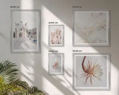 Framed photo set stylish architecture and nature views
