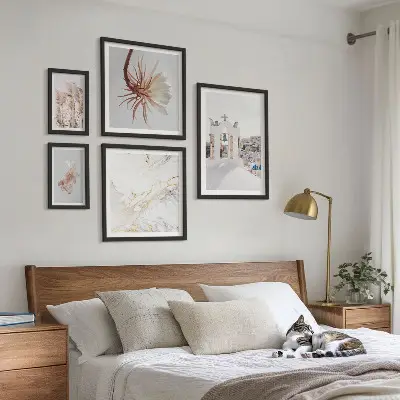 Framed photo set stylish architecture and nature views