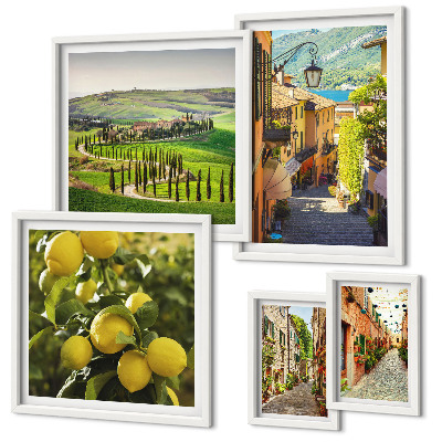 Gallery wall Charming streets of Italy landscapes