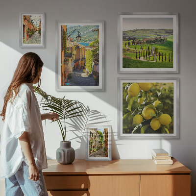 Gallery wall Charming streets of Italy landscapes