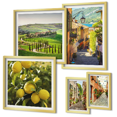 Gallery wall Charming streets of Italy landscapes