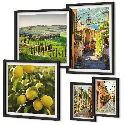 Gallery wall Charming streets of Italy landscapes