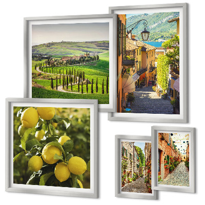 Gallery wall Charming streets of Italy landscapes