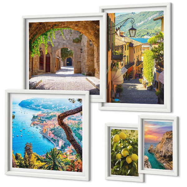 Framed photo set Charming seaside views