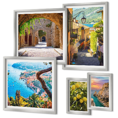 Framed photo set Charming seaside views